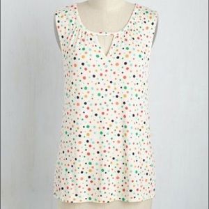 ModCloth All for a Good Cosmopolitan Top in Dots